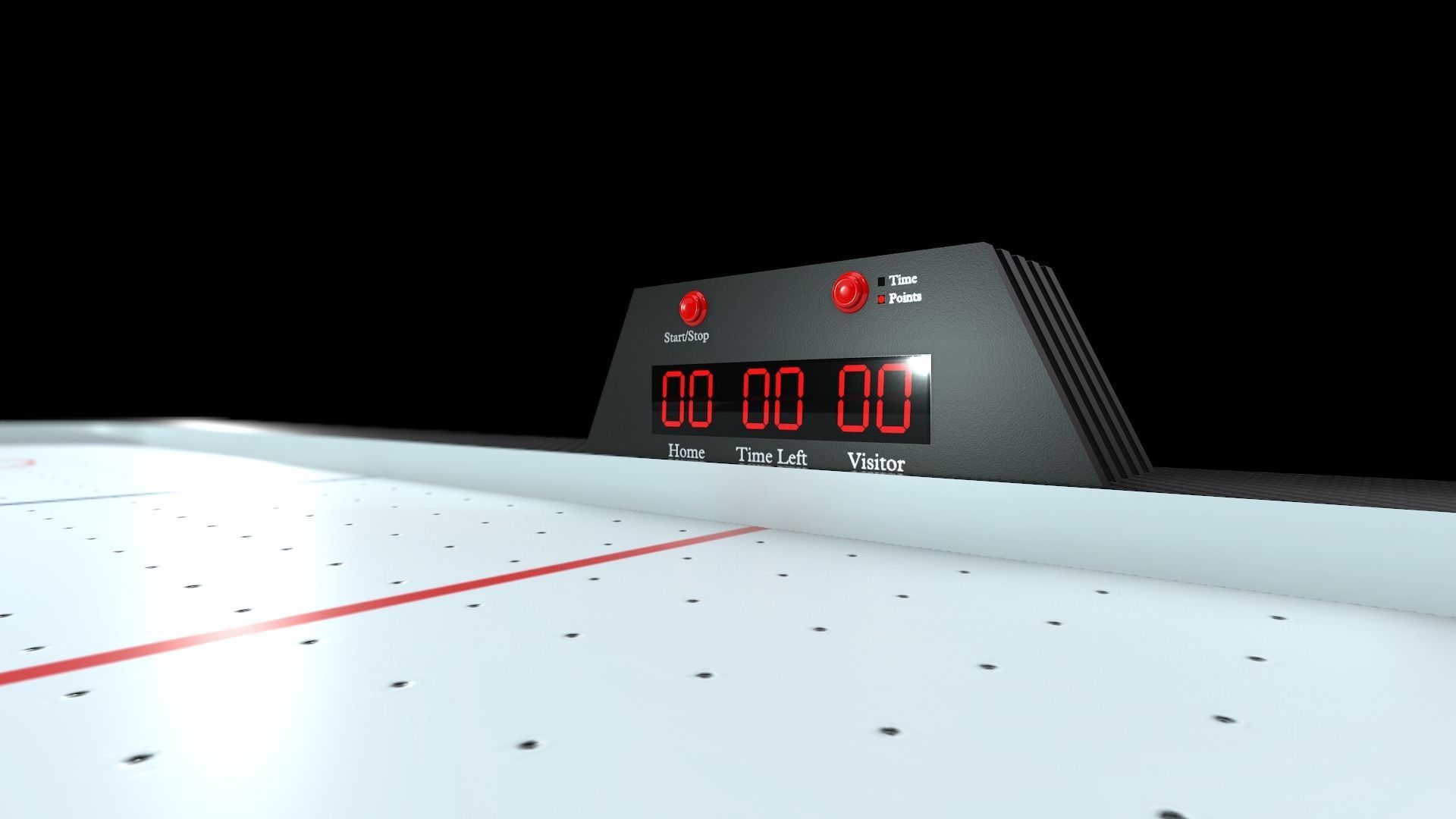 Air Hockey table game Low-poly 3D model_3