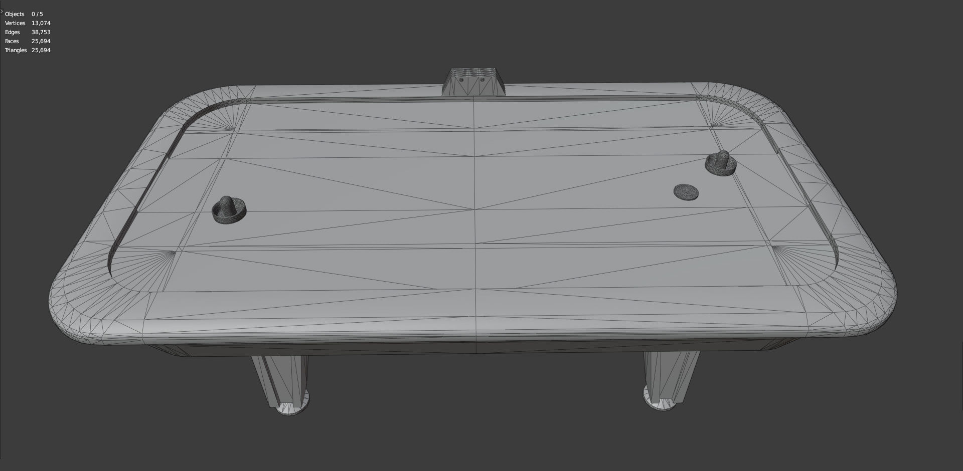Air Hockey table game Low-poly 3D model_6