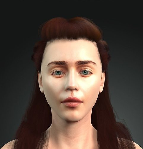 Emilia Clarke GOT 3D design Ready for animation 3D model