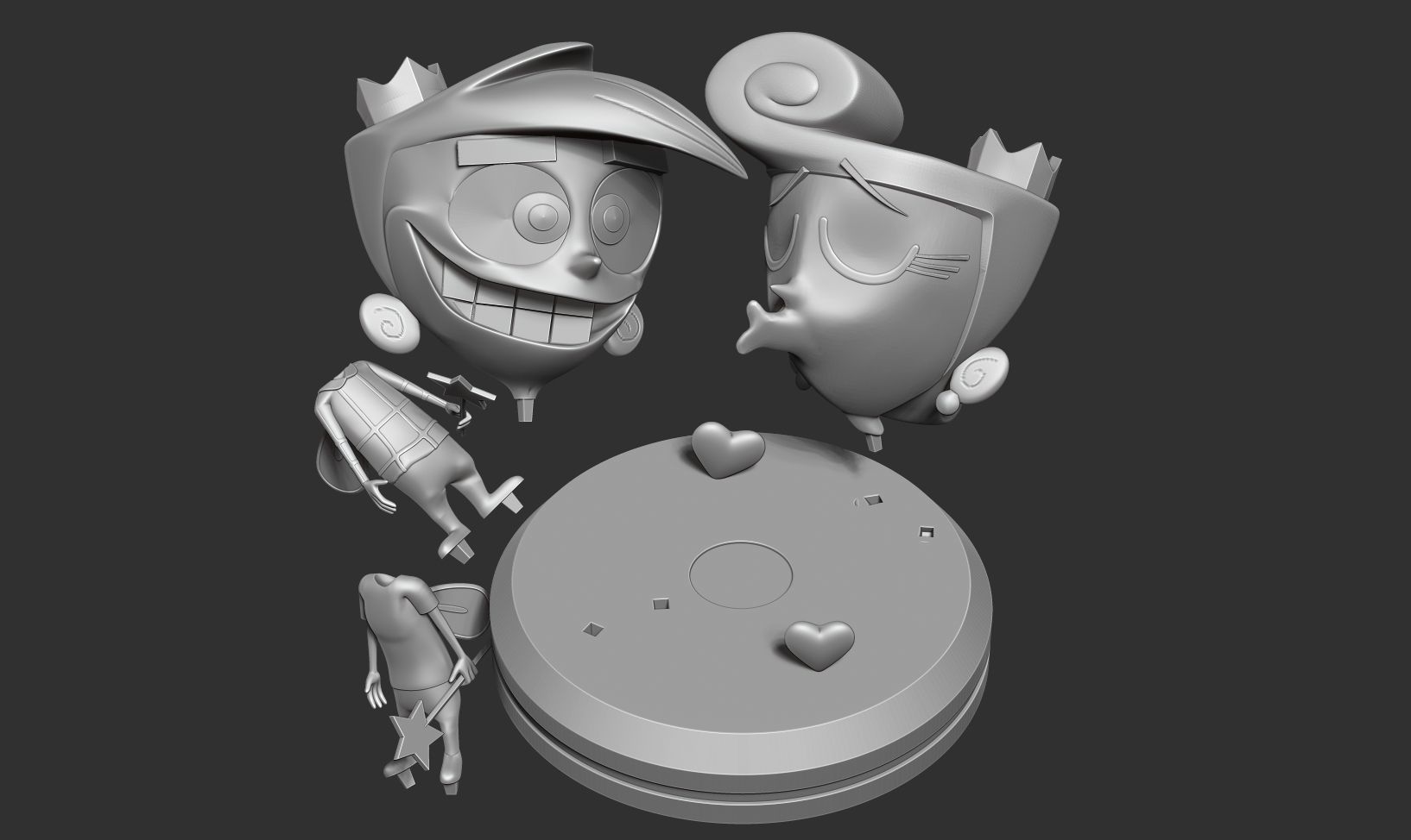 Cosmo and Wanda 3D print model_2