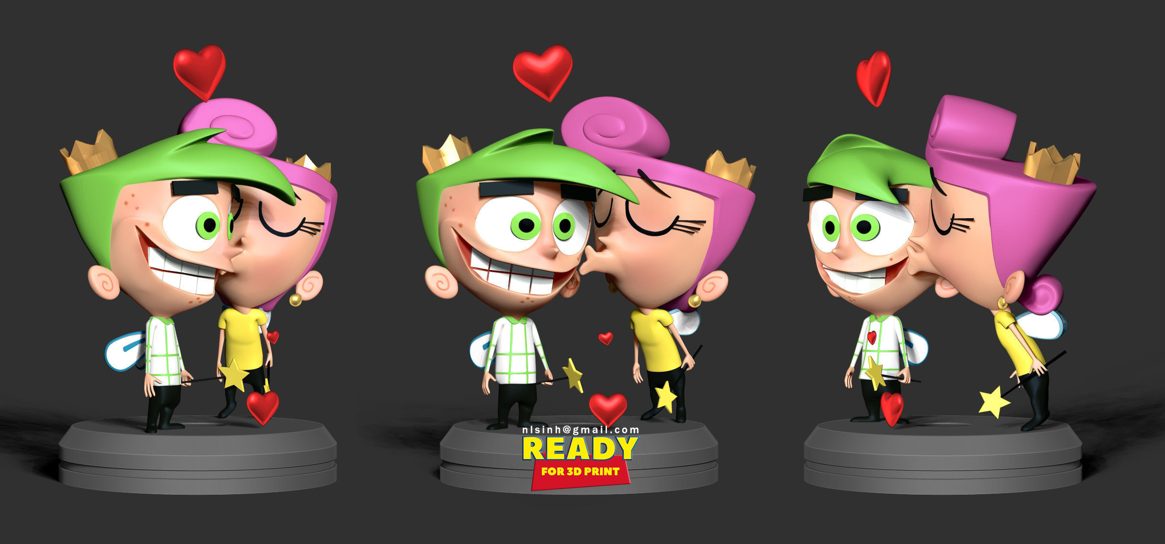 Cosmo and Wanda 3D print model_3