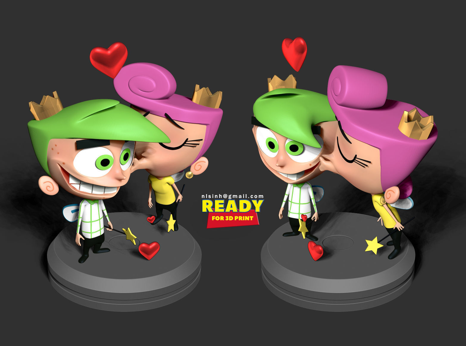 Cosmo and Wanda 3D print model_1