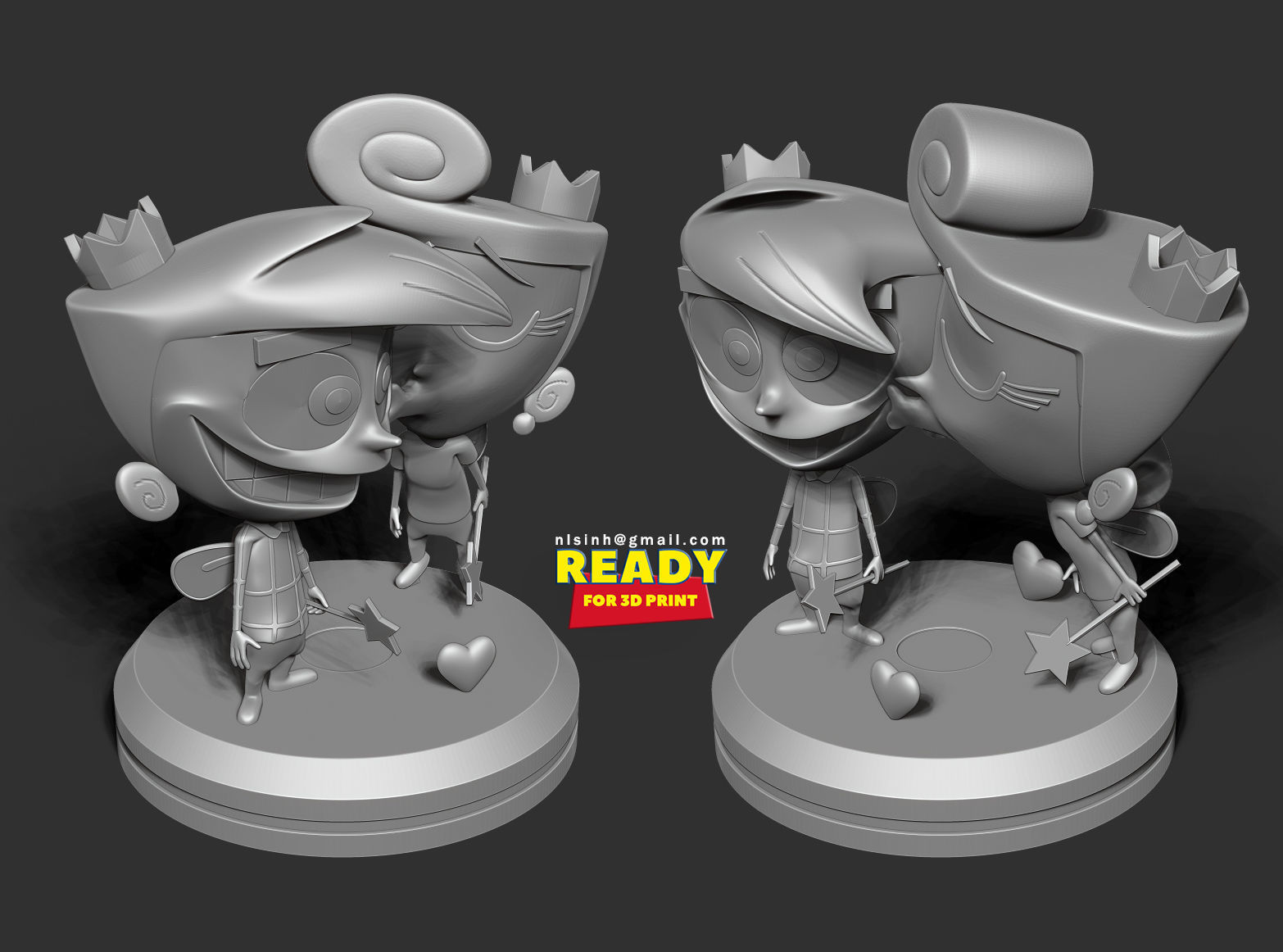 Cosmo and Wanda 3D print model_4