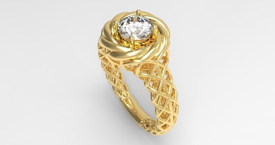 Fancy Ring 3D print model_3