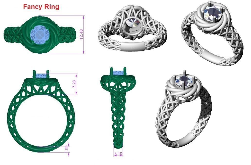 Fancy Ring 3D print model_8