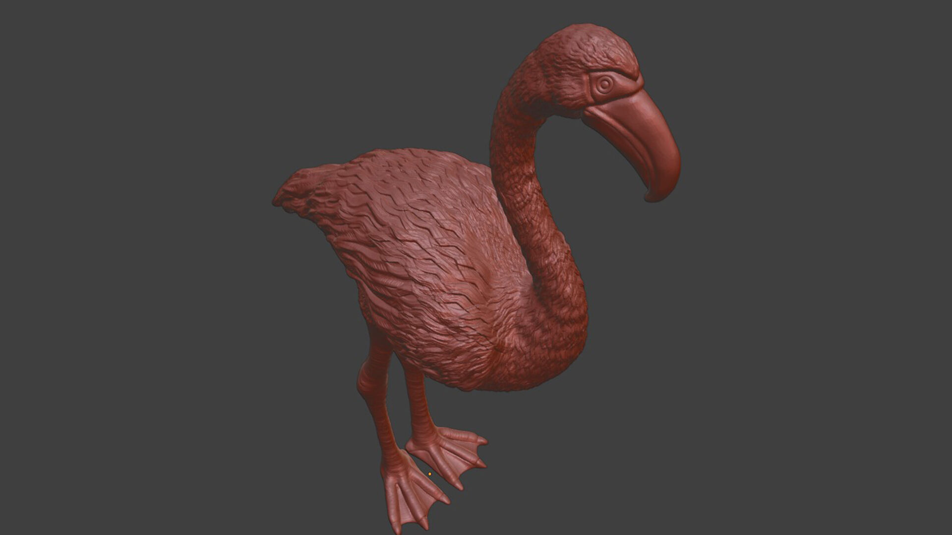 Cute but Realistic Silver Flamingo Toy Model 3D print model_8