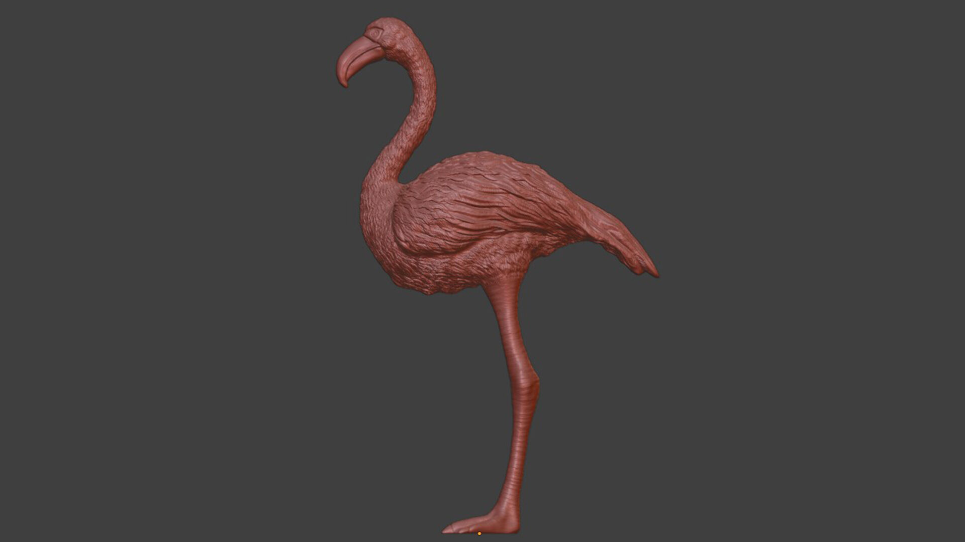Cute but Realistic Silver Flamingo Toy Model 3D print model_6