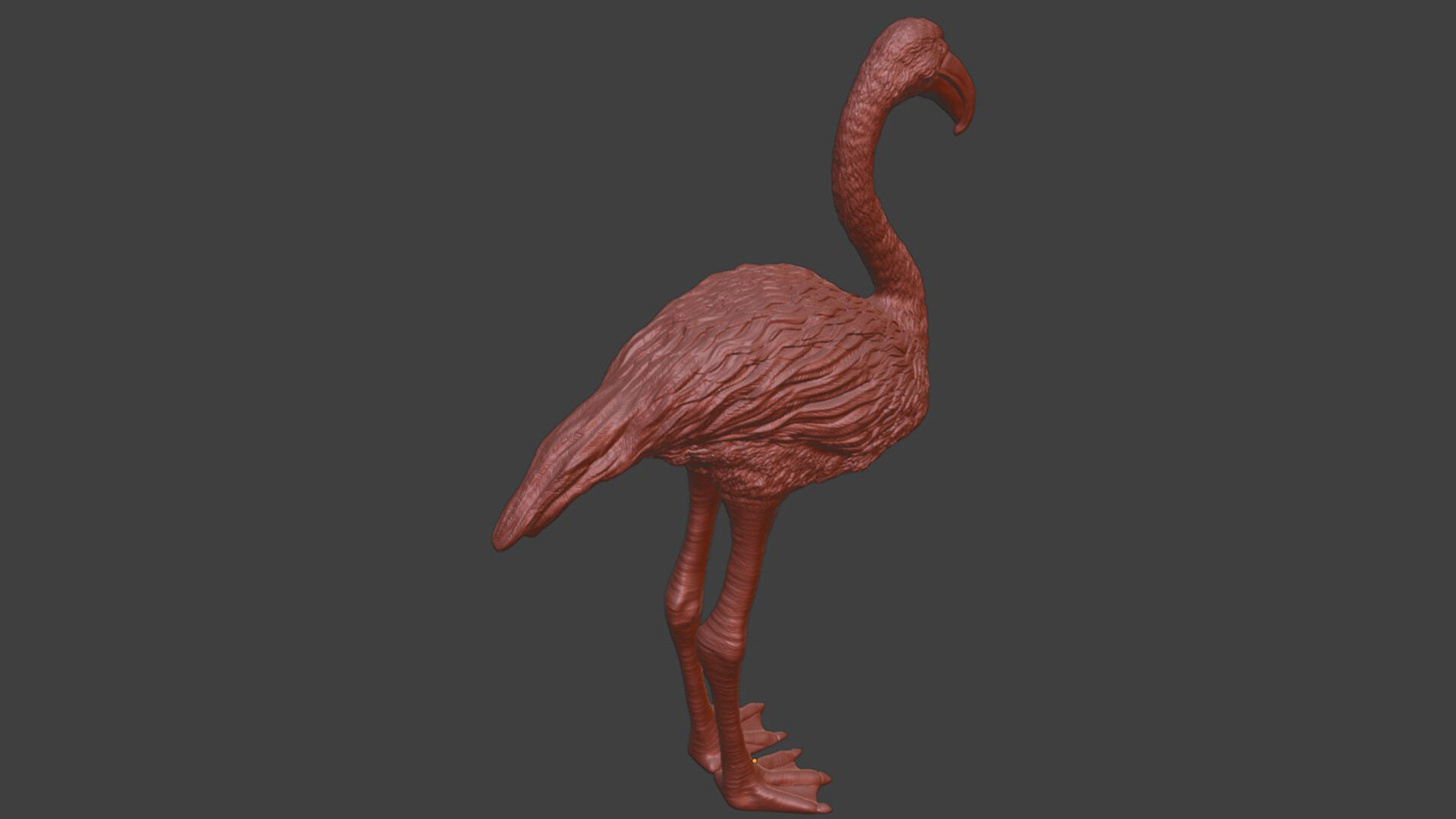 Cute but Realistic Silver Flamingo Toy Model 3D print model_9