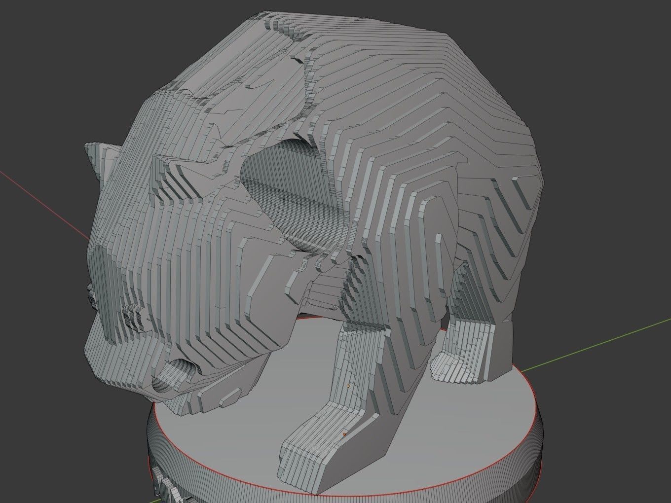Parametric V Panda Low-poly 3D model_7