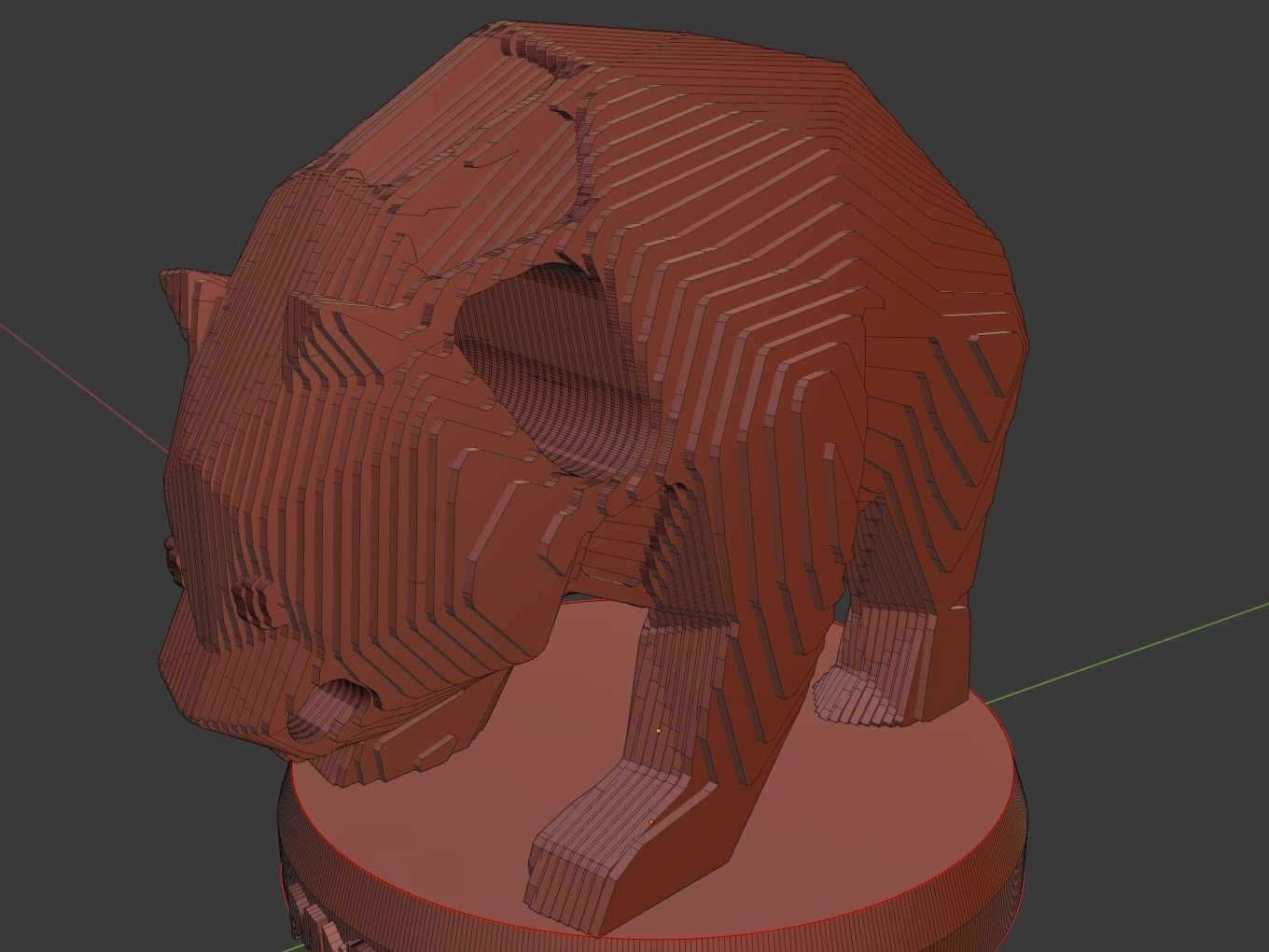 Parametric V Panda Low-poly 3D model_8