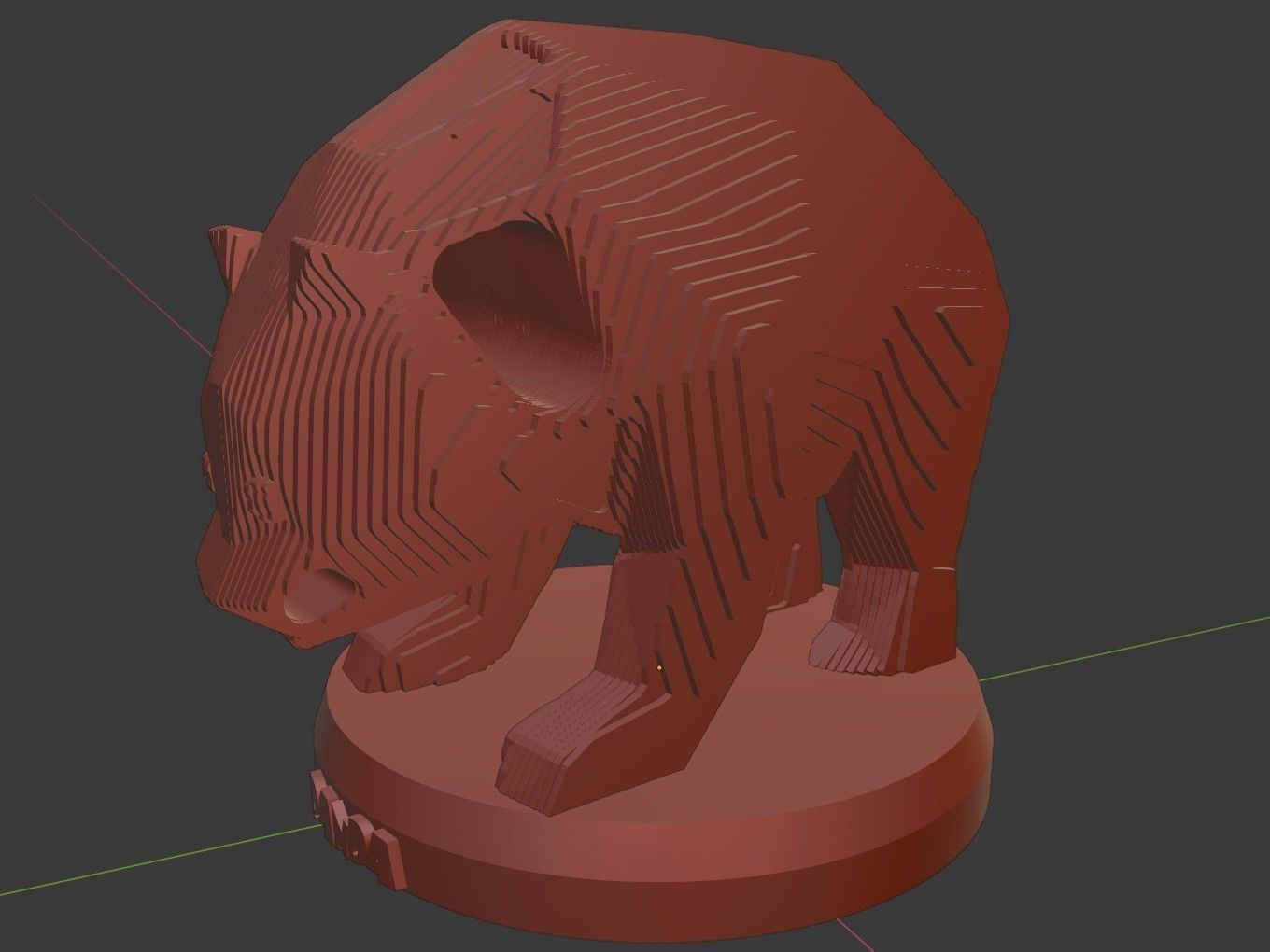 Parametric V Panda Low-poly 3D model_9
