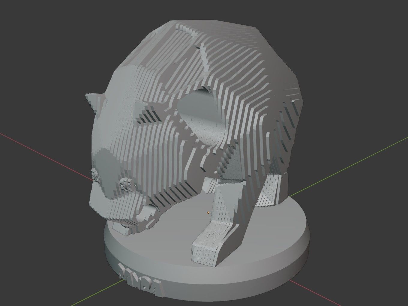 Parametric V Panda Low-poly 3D model_6