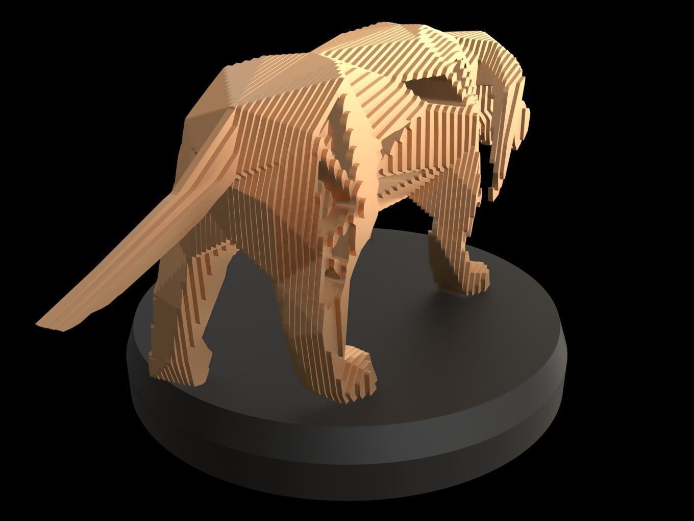 Parametric V Asia Basset Hound Dog Low-poly 3D model_3