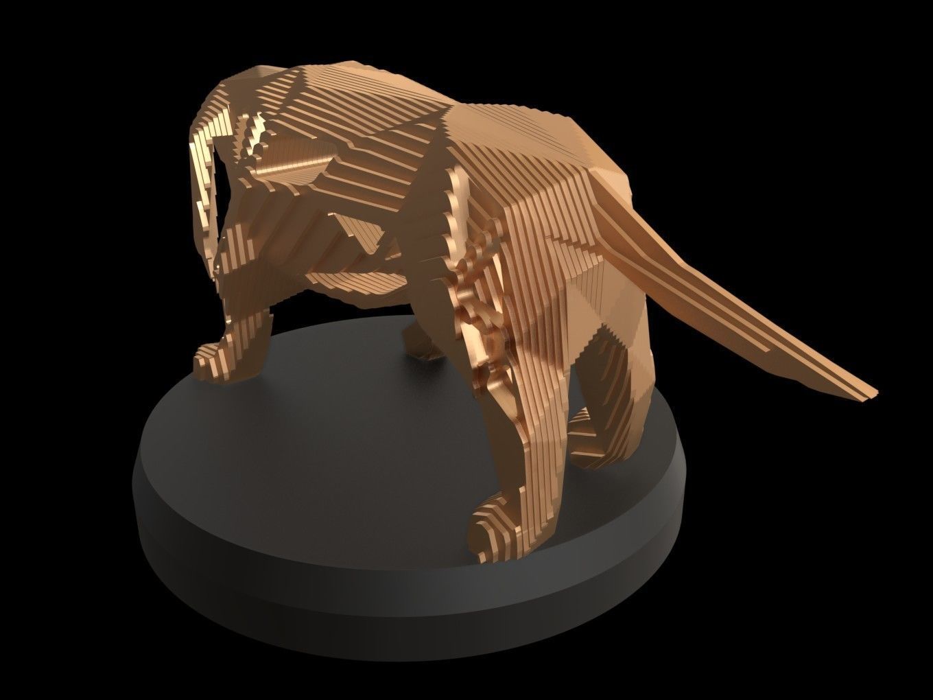 Parametric V Asia Basset Hound Dog Low-poly 3D model_2