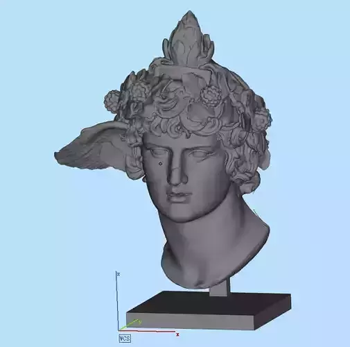 Antinos bust of ancient greek god 3D print model