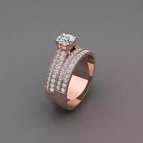 Vintafe Wedding Collection Ring 3d Model 