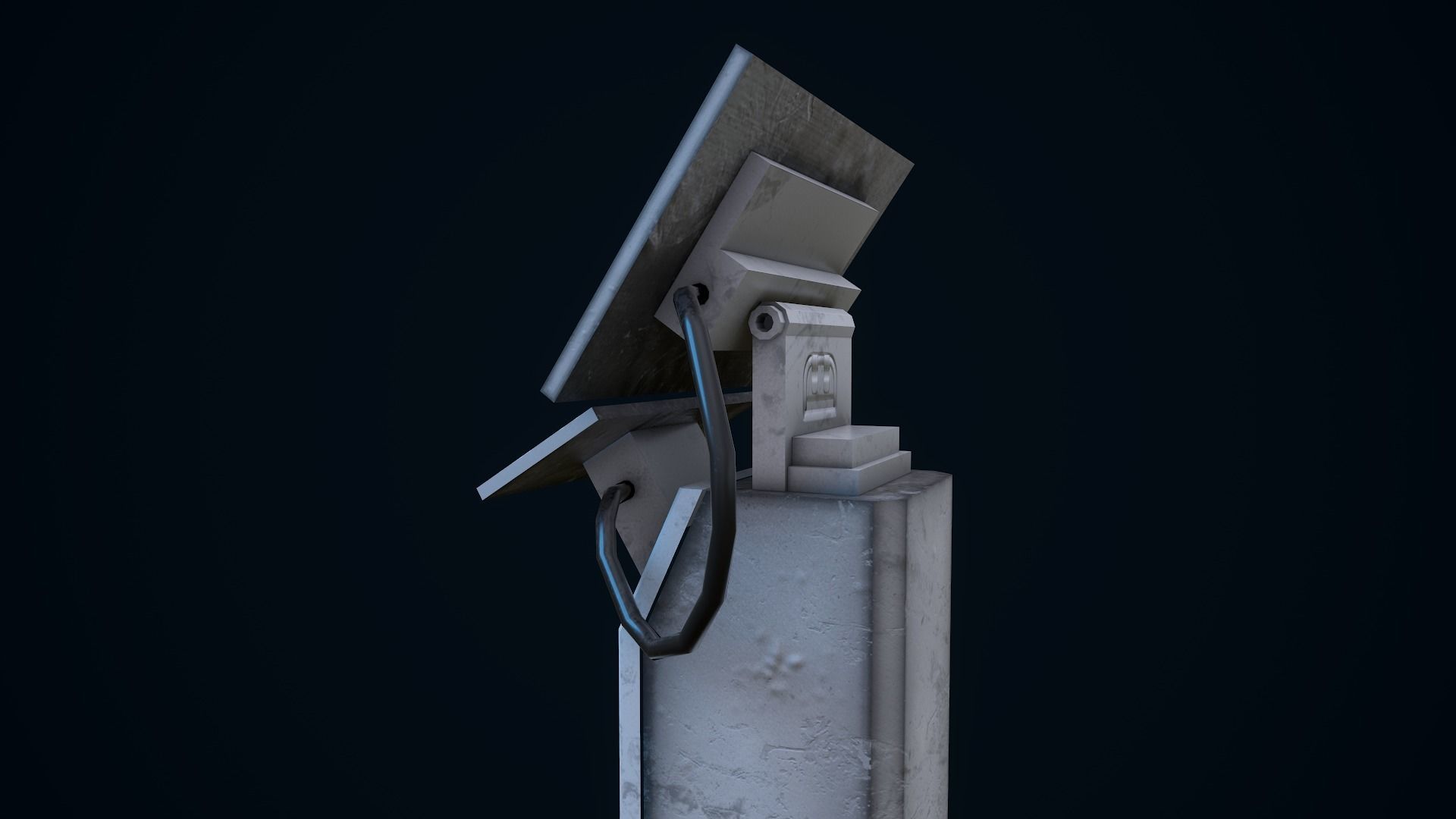 Sci-Fi Console Low-poly 3D model_11