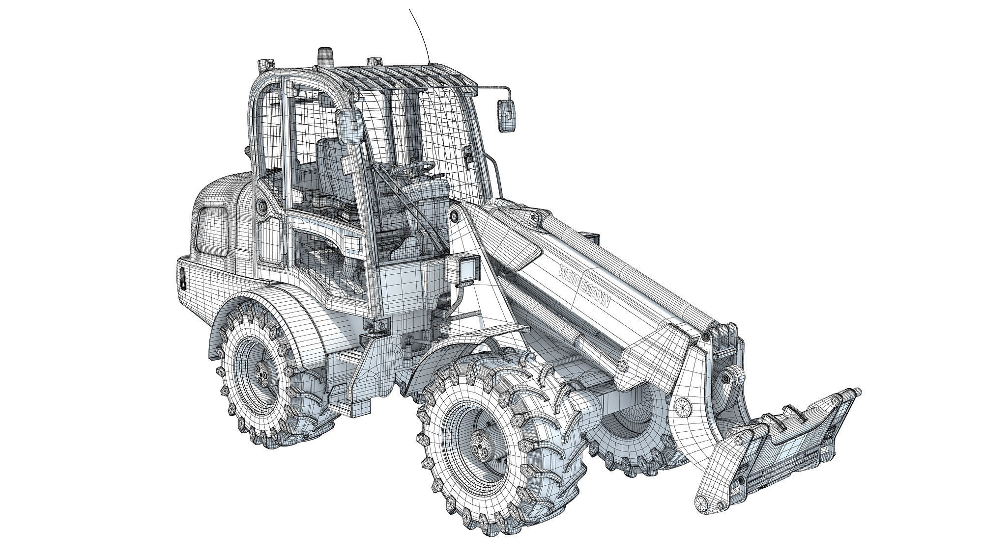 Telescopic Wheel Loader Weidemann 3D model_16