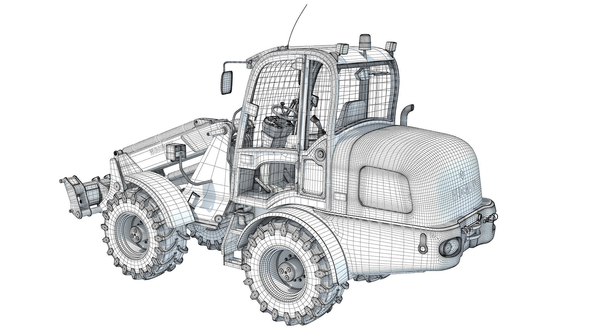 Telescopic Wheel Loader Weidemann 3D model_14