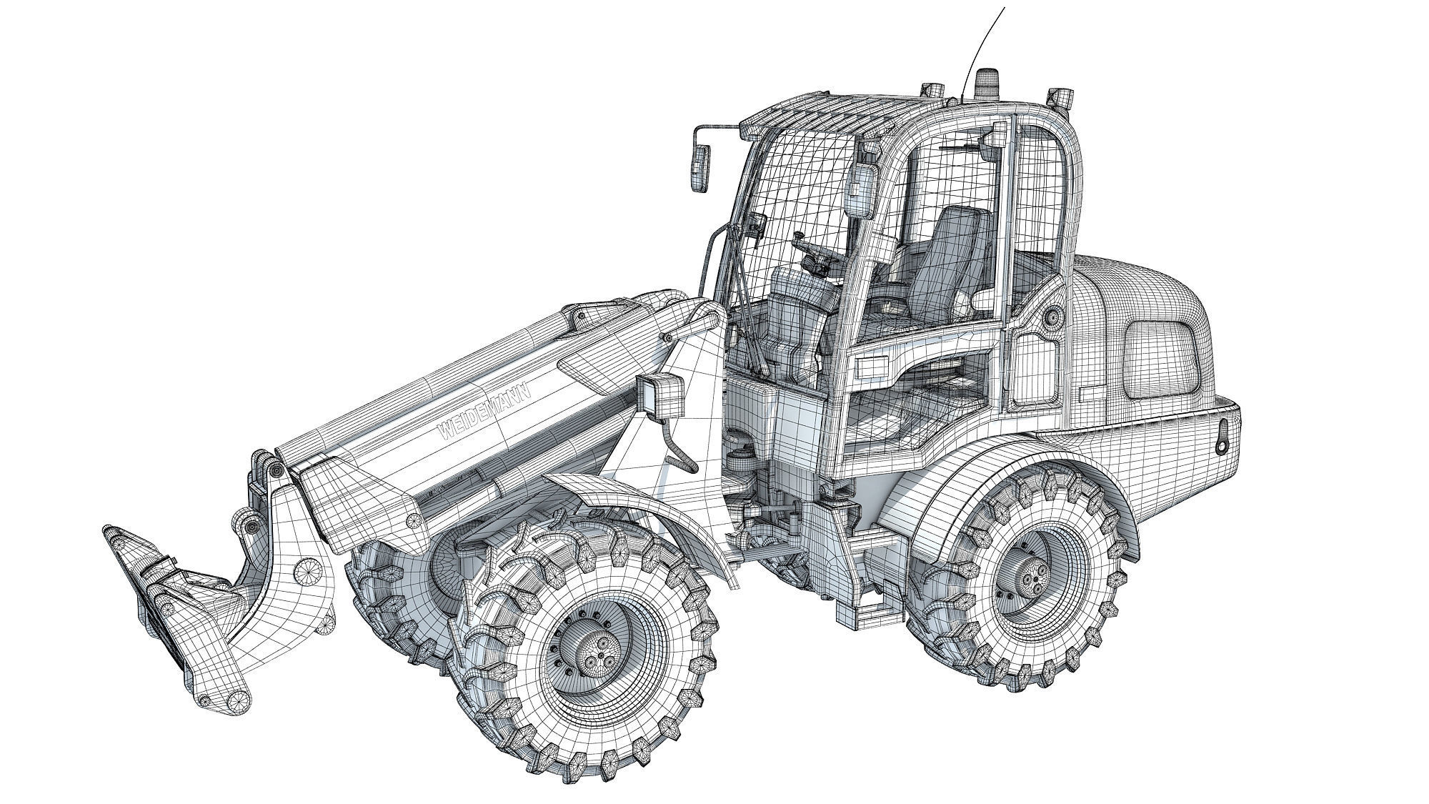 Telescopic Wheel Loader Weidemann 3D model_13