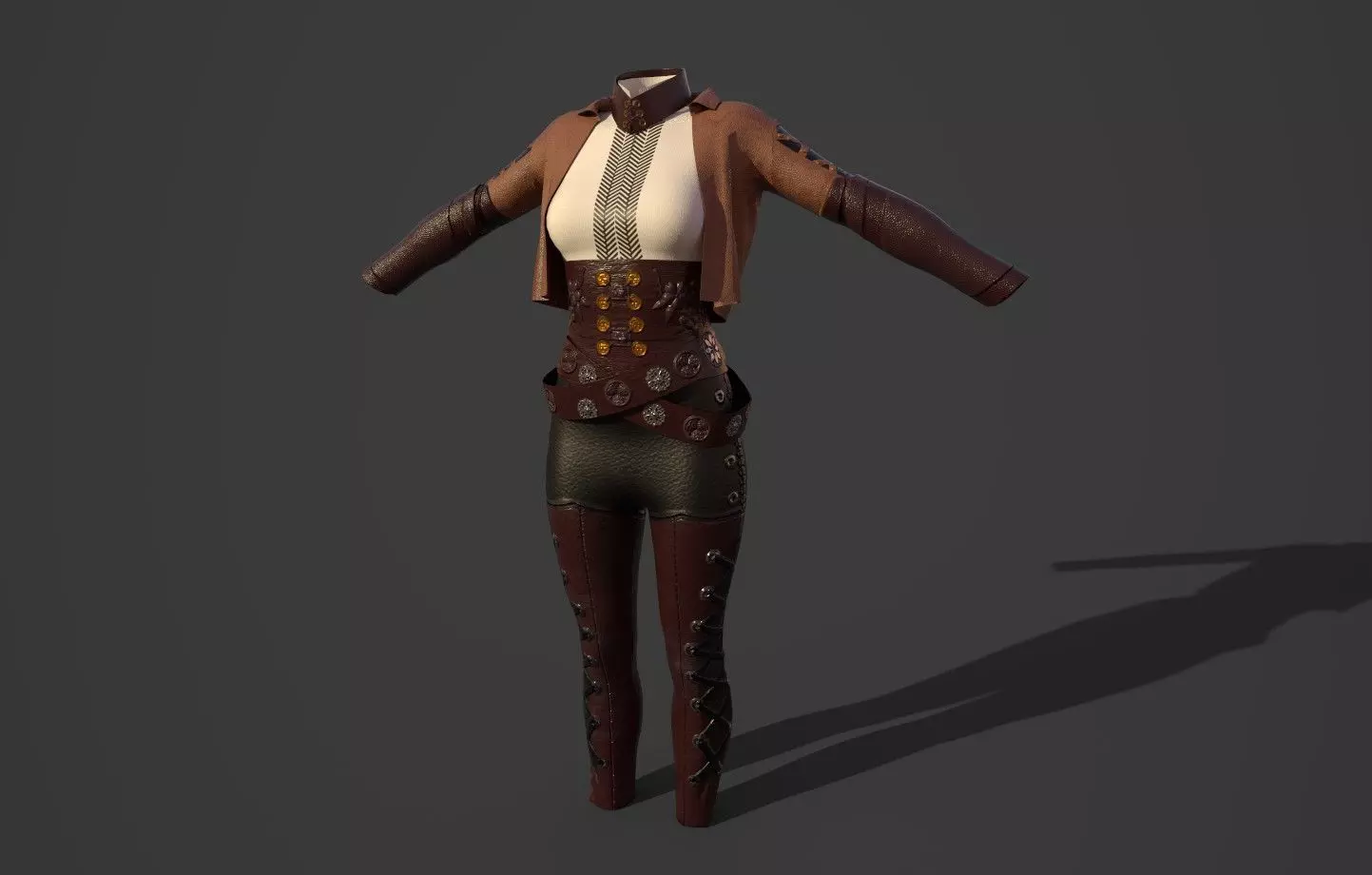 Adventurer Garment Low-poly 3D model