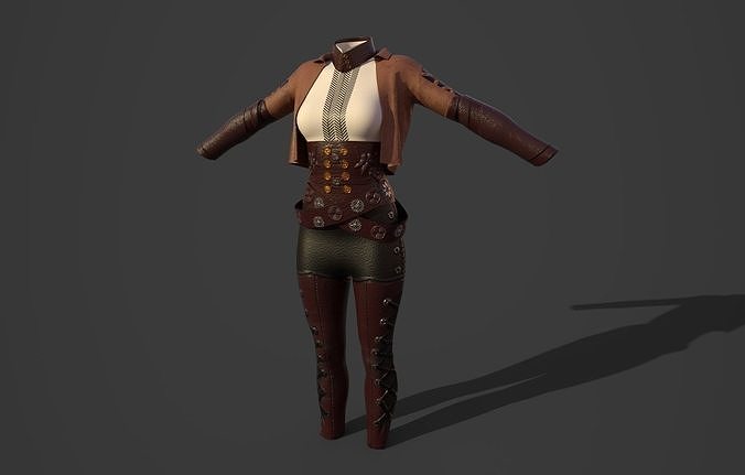 Adventurer  Garment Low-poly 3D model