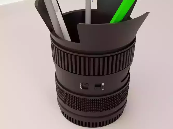 camera lens plant pot 56 3D print model