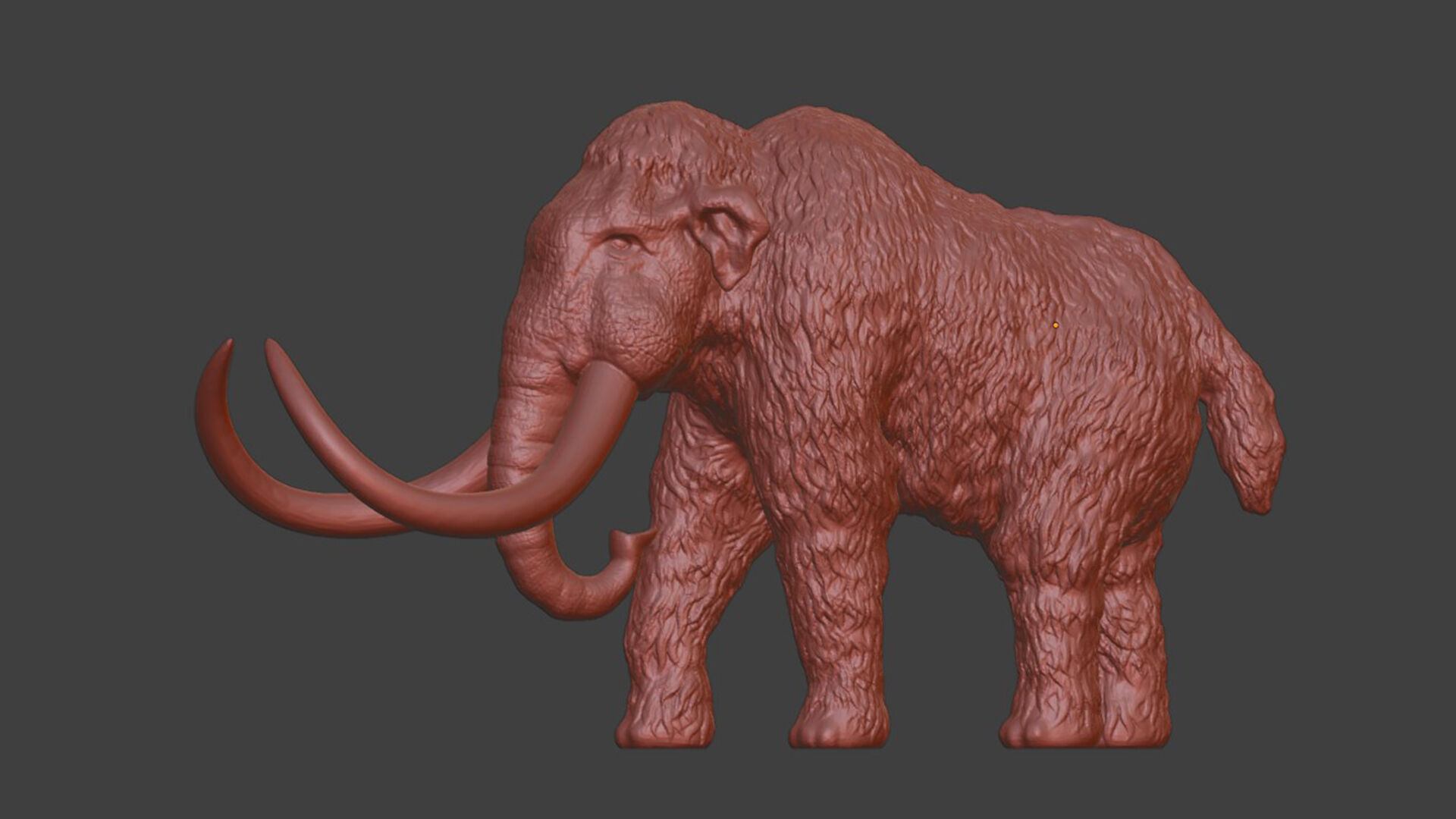 Silver Woolly Mammoth 3D print model_6