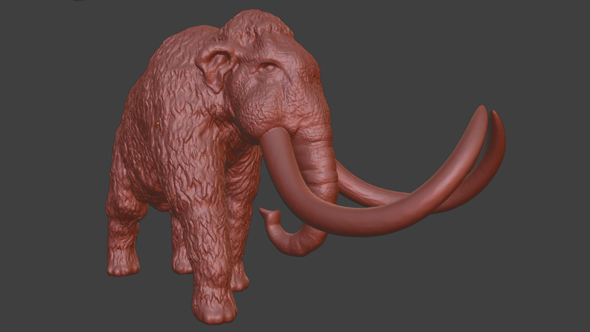 Silver Woolly Mammoth 3D print model_8