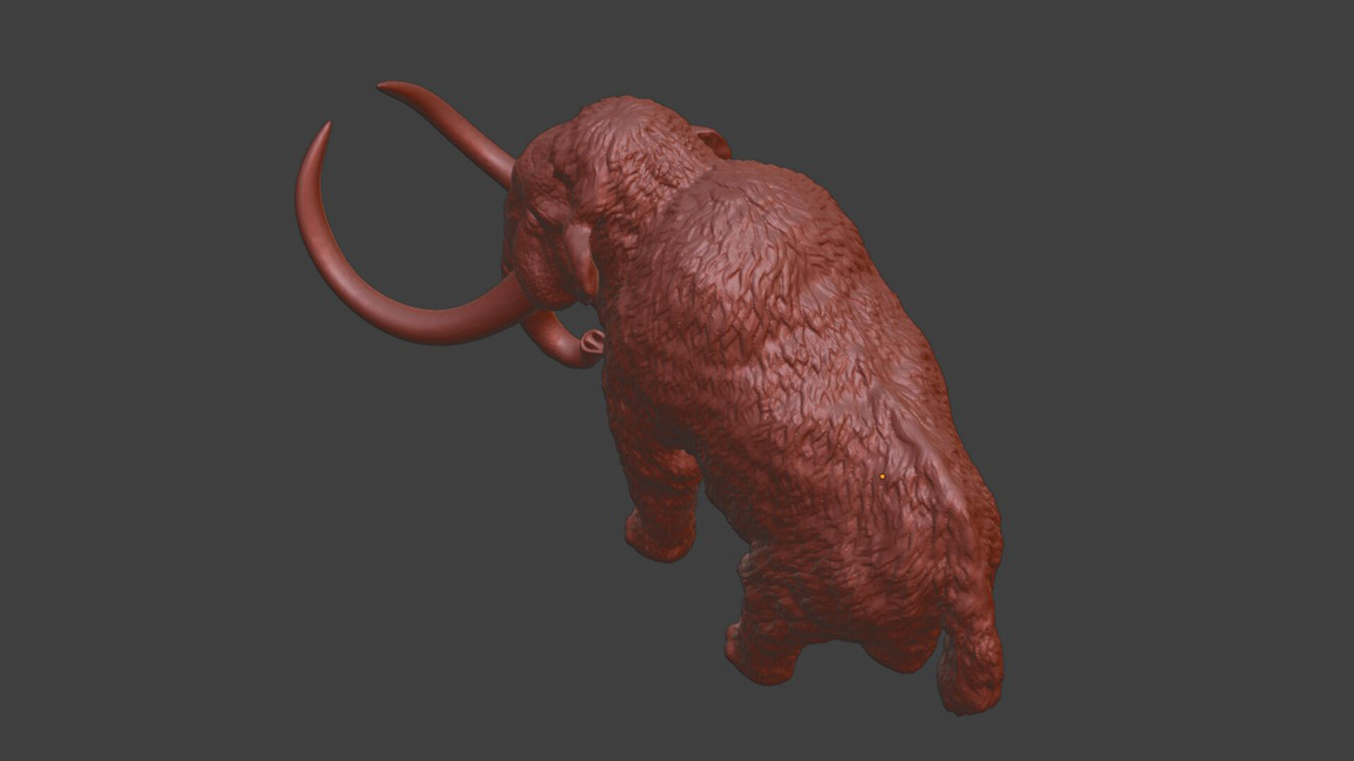 Silver Woolly Mammoth 3D print model_9