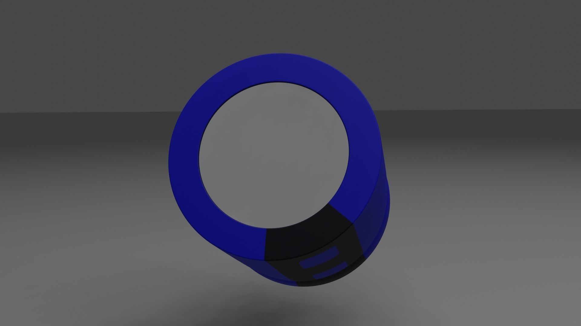 electrolytic capacitor blue ELKO Low-poly 3D model_7