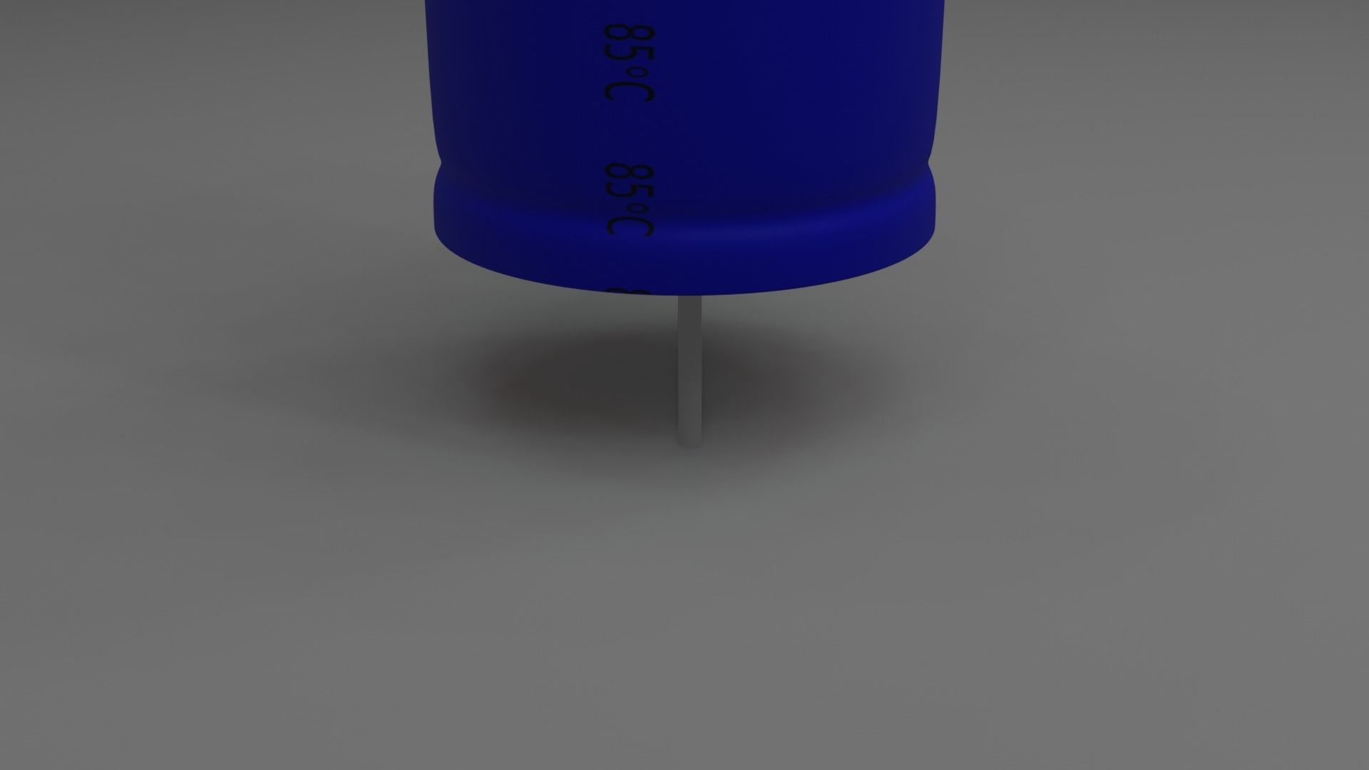 electrolytic capacitor blue ELKO Low-poly 3D model_5