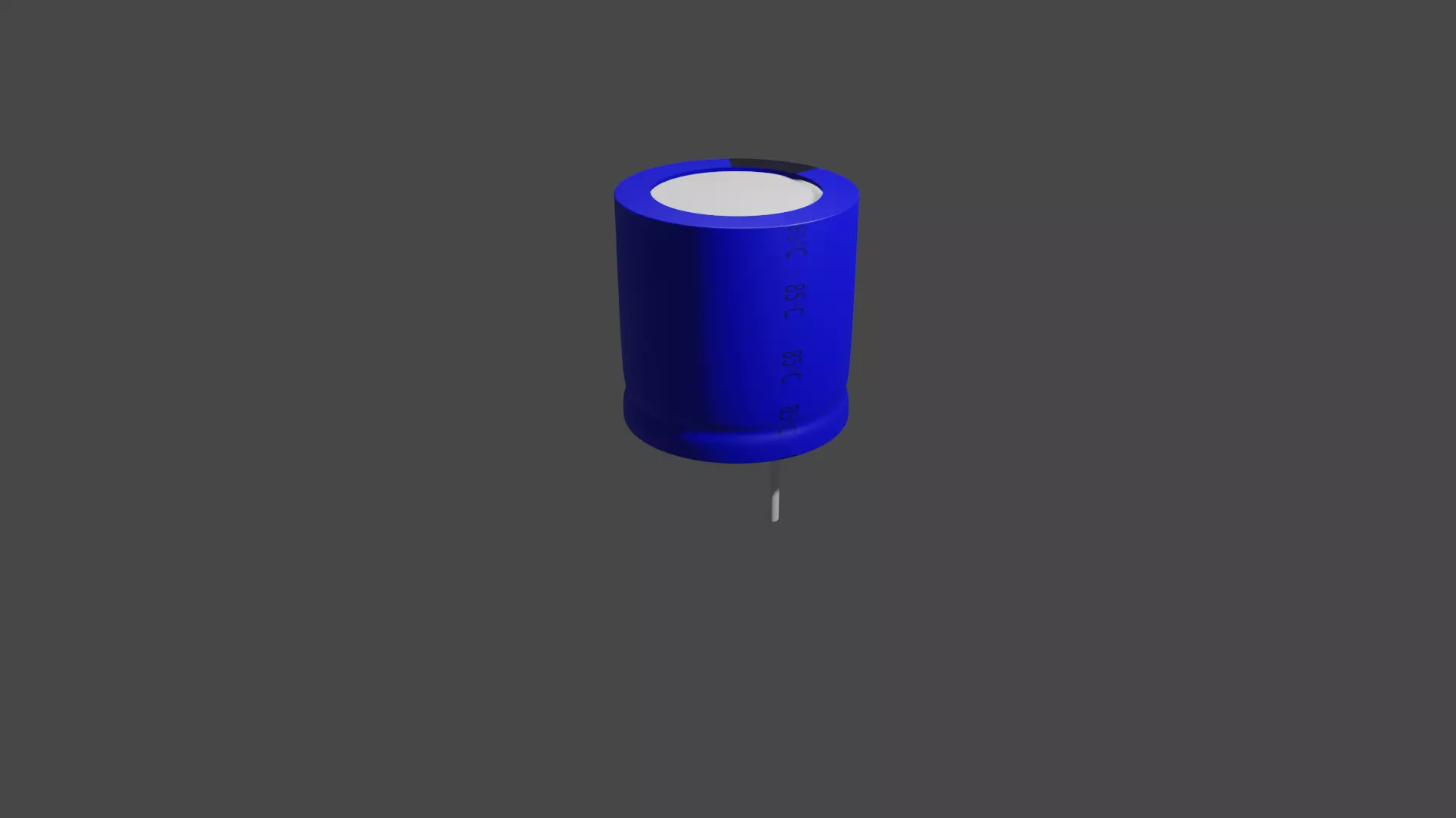 electrolytic capacitor blue ELKO Low-poly 3D model_0