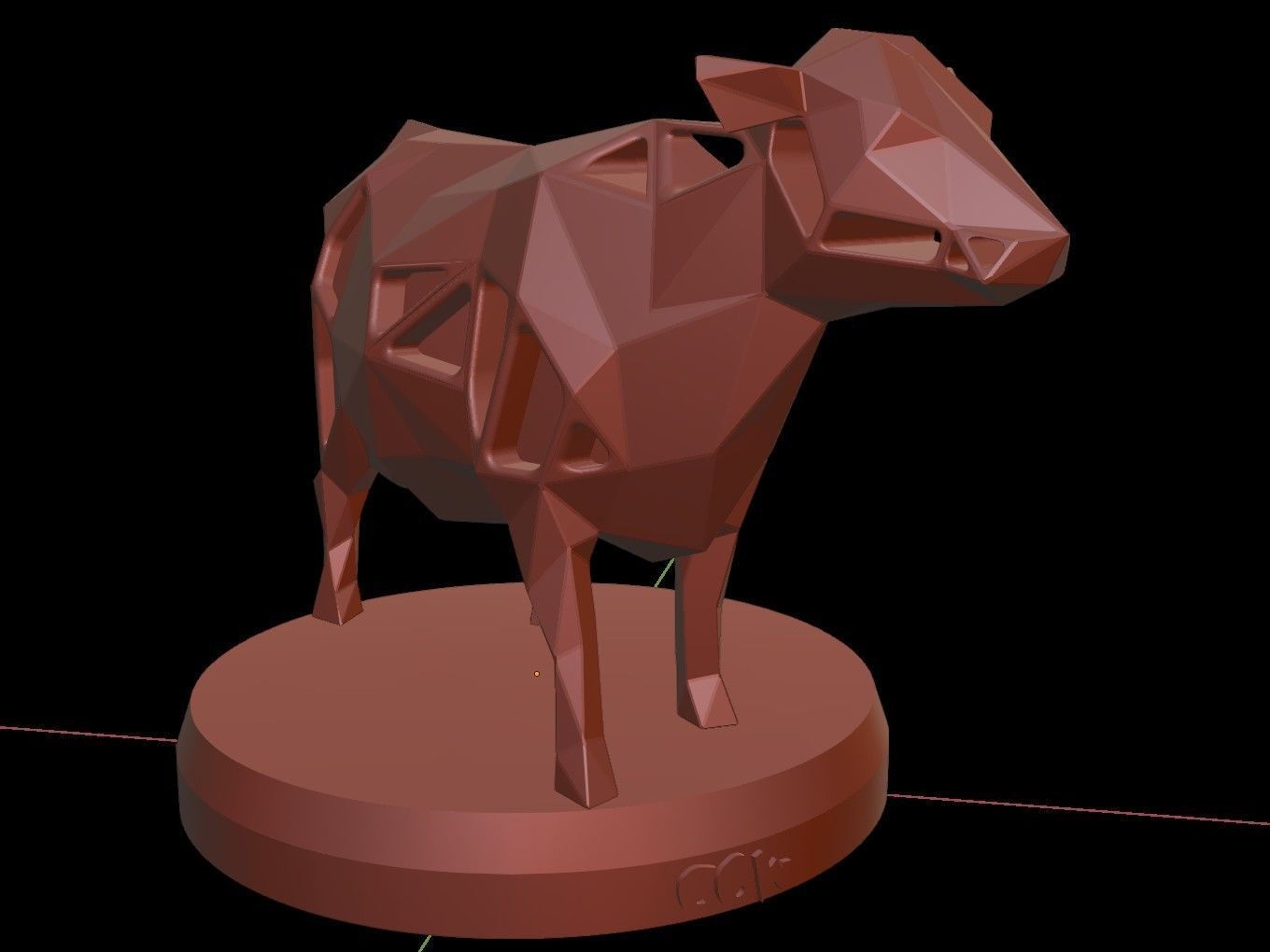 Steampunk Cow Low-poly 3D model_14