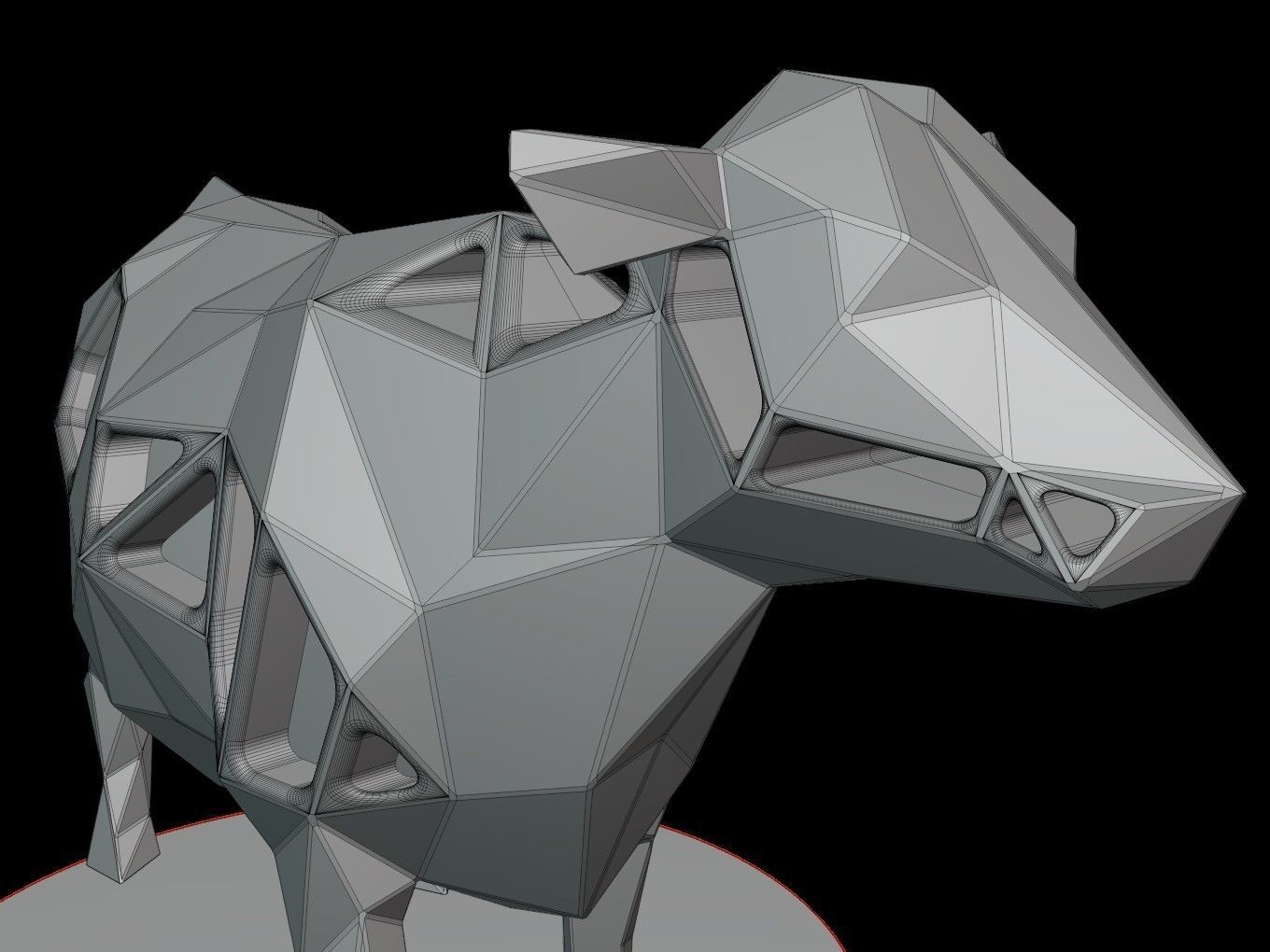 Steampunk Cow Low-poly 3D model_12