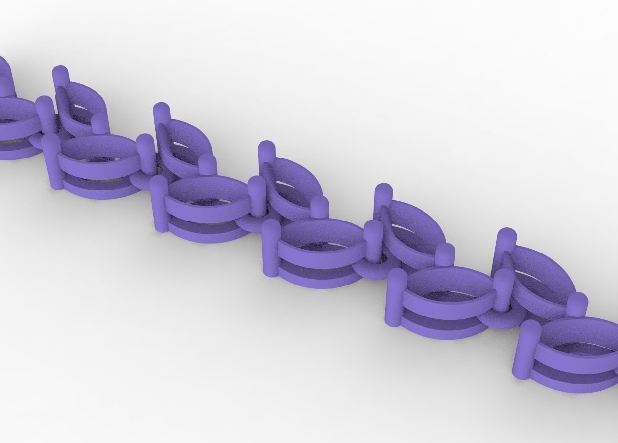 marquises bracelet element 3D print model_5