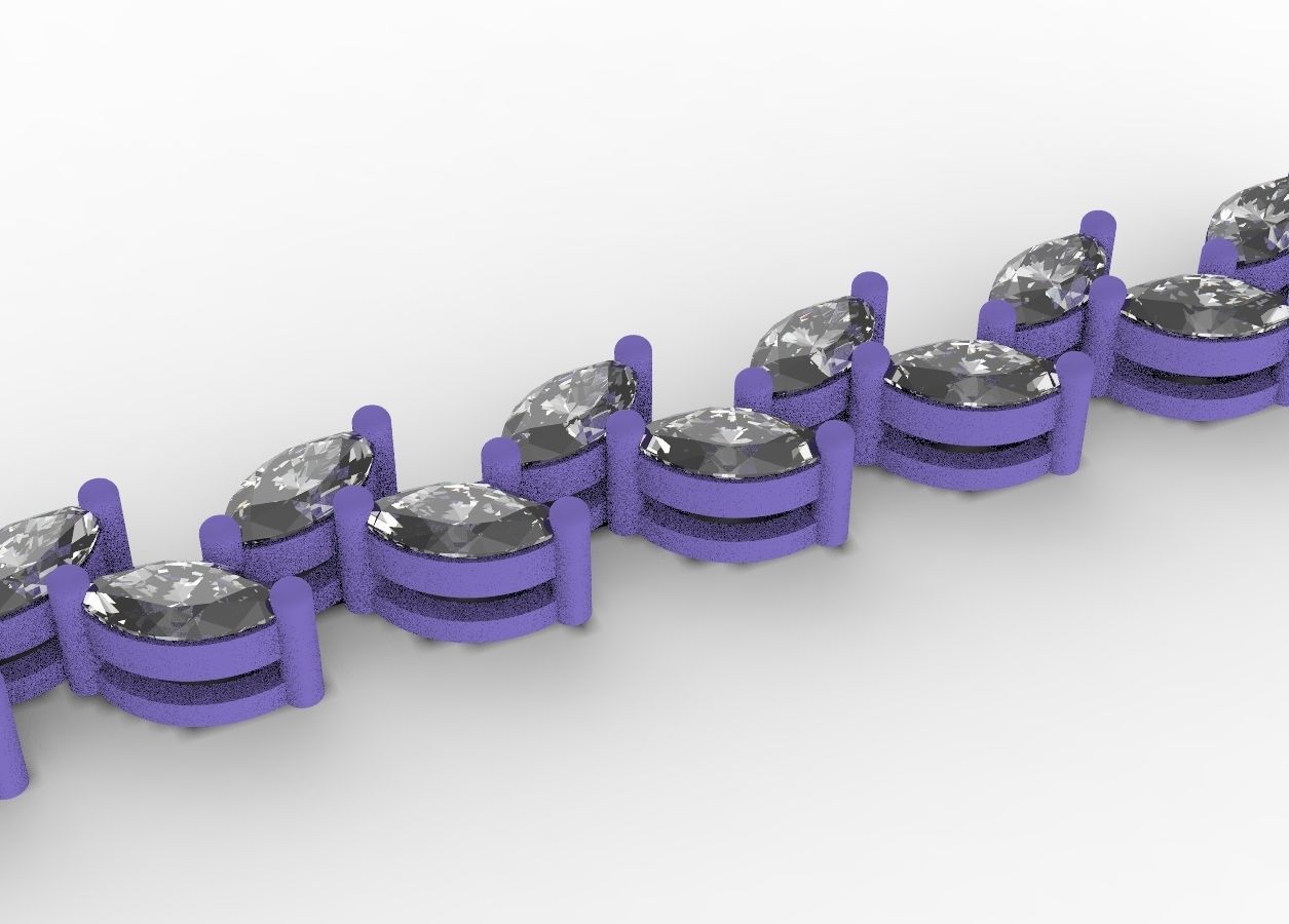 marquises bracelet element 3D print model_4
