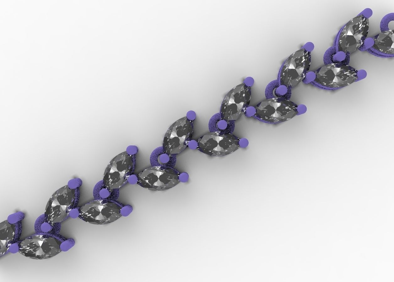 marquises bracelet element 3D print model_6