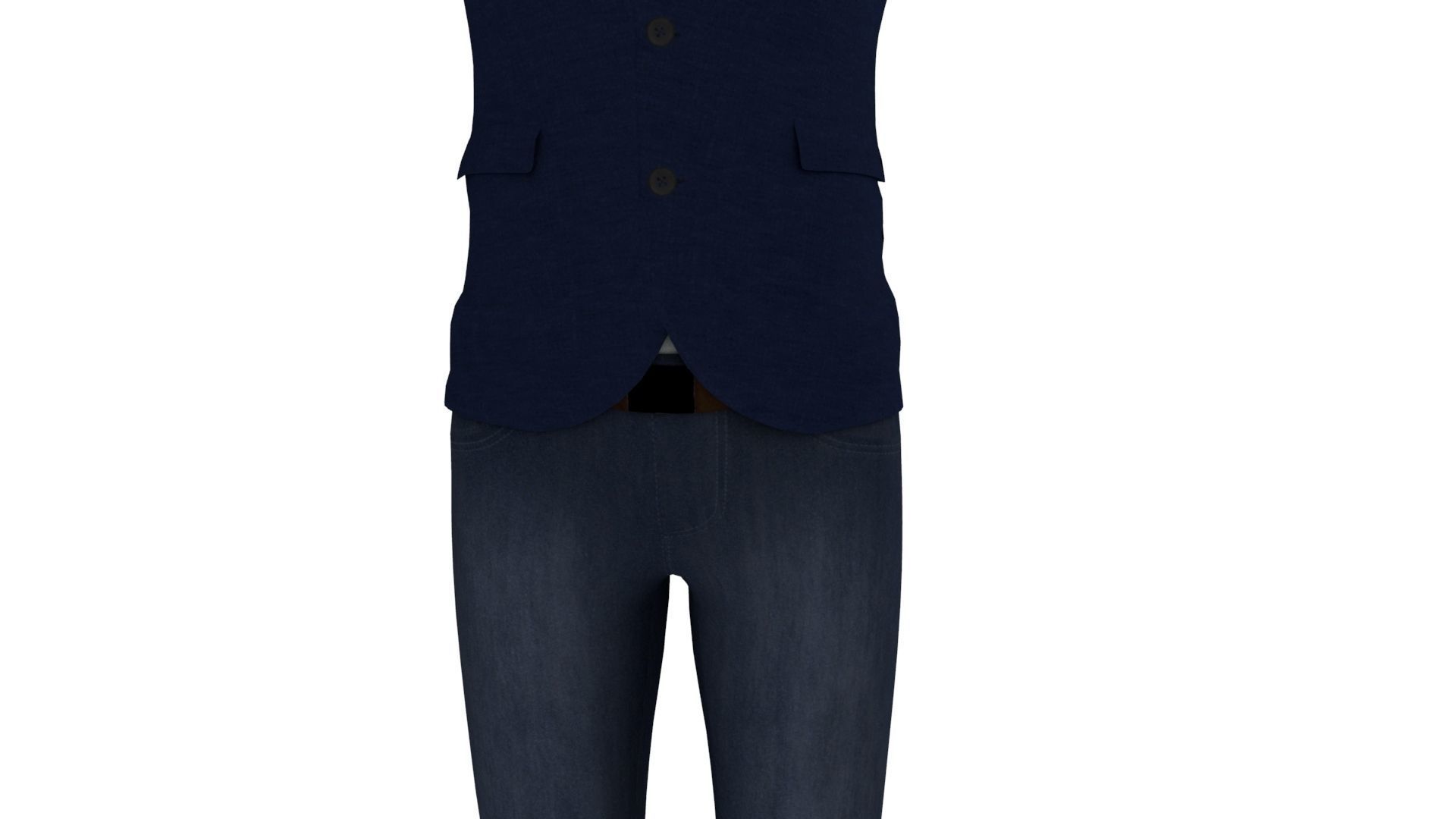 Office man pbr Low-poly 3D model_6