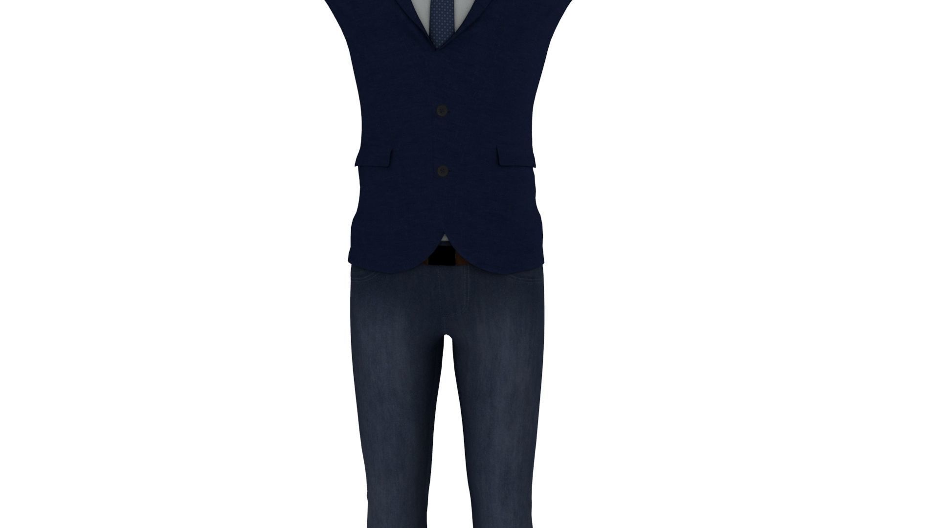 Office man pbr Low-poly 3D model_5