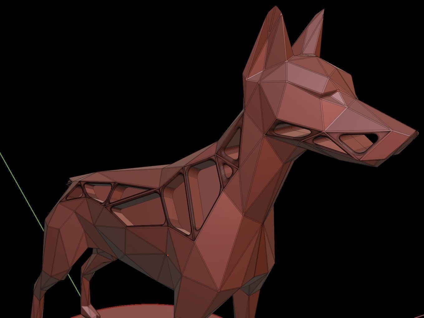 Steampunk Doberman Pinscher Low-poly 3D model_14