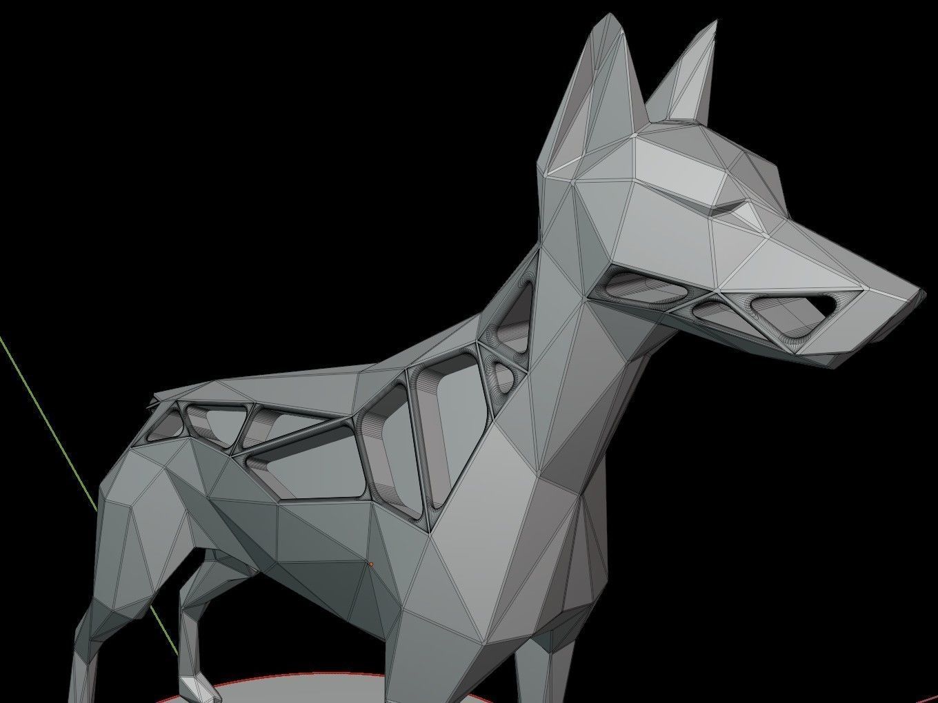Steampunk Doberman Pinscher Low-poly 3D model_13