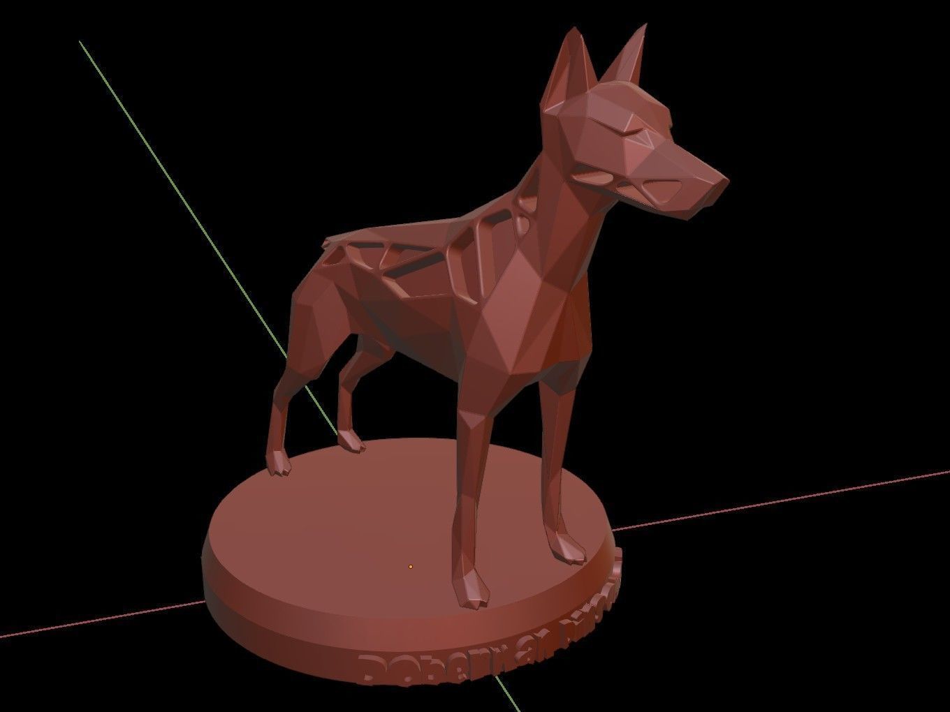 Steampunk Doberman Pinscher Low-poly 3D model_15