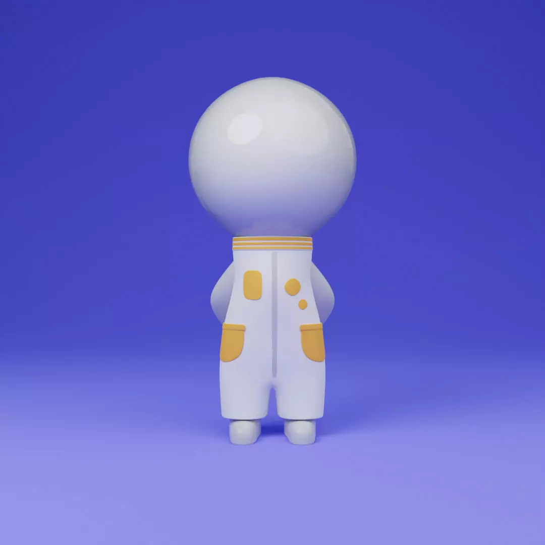 Astronaut figure 3D model_0