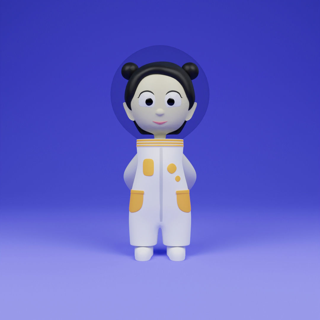 Astronaut figure 3D model_1