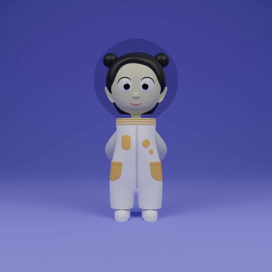Astronaut figure 3D model_4