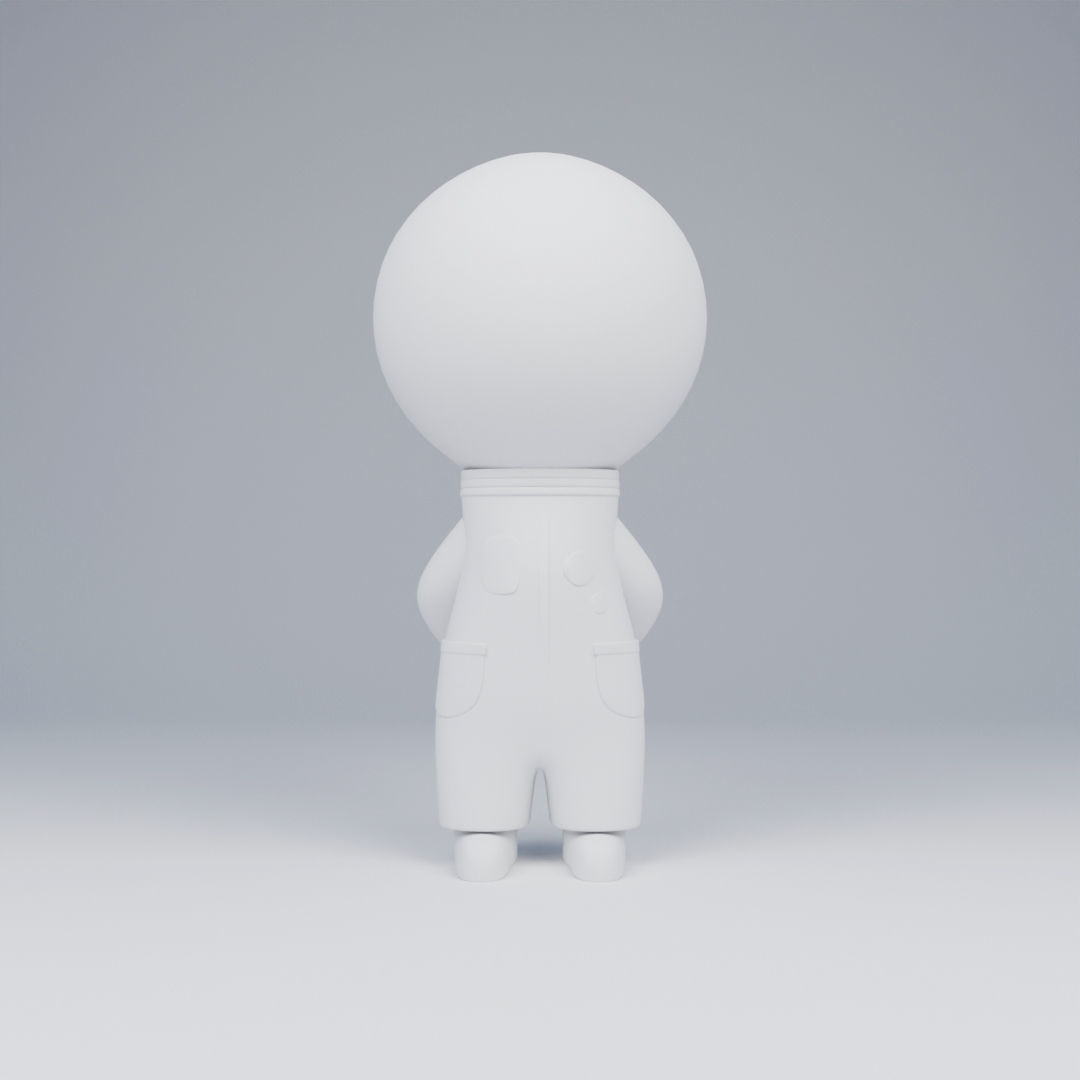 Astronaut figure 3D model_2