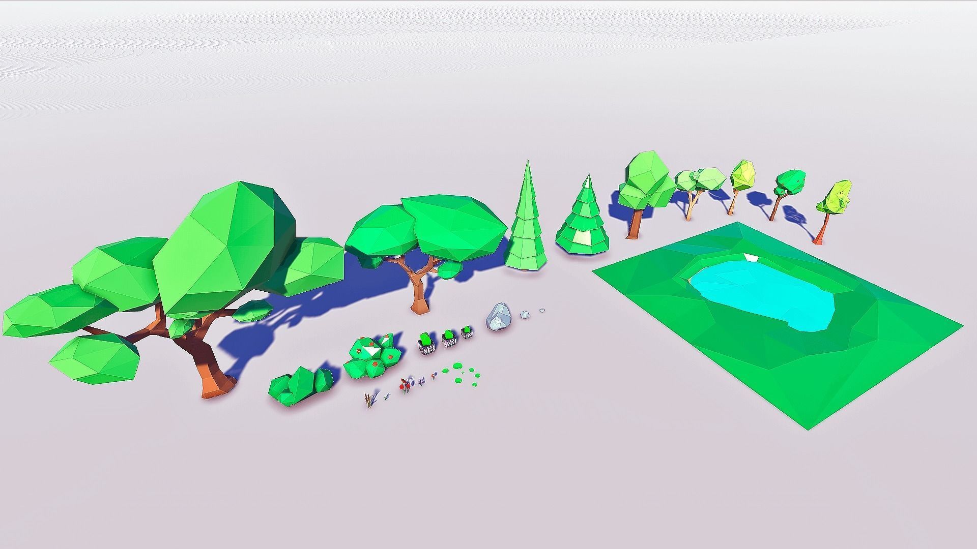Amusement Park Low-poly 3D model_17