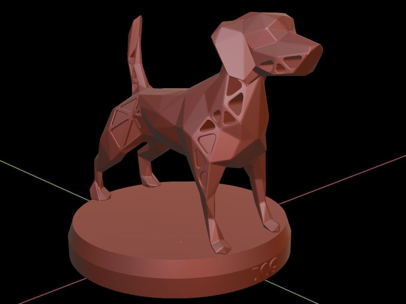 Steampunk Dog Low-poly 3D model_13