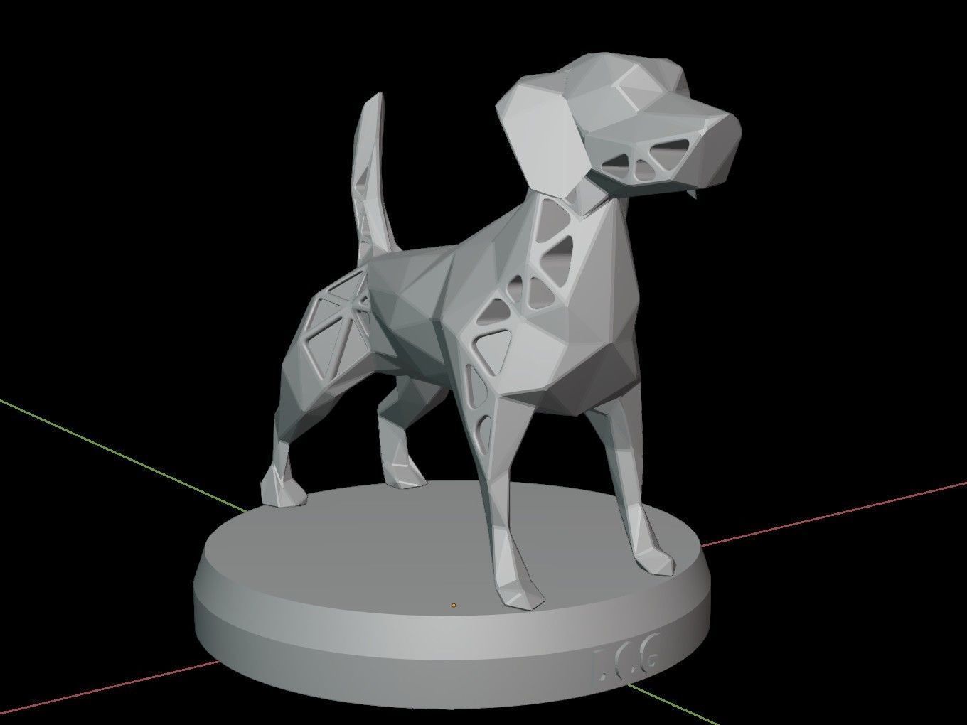 Steampunk Dog Low-poly 3D model_10
